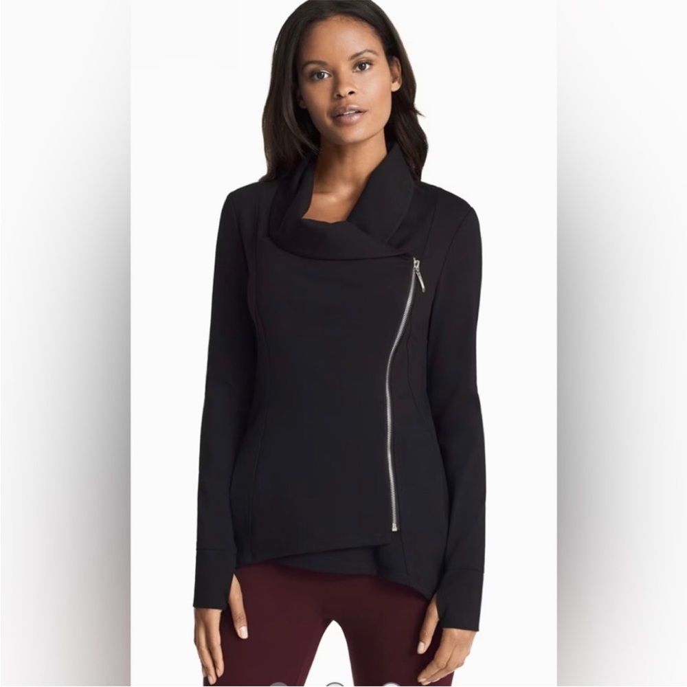 WHBM Cross Wrap Zip Front Jacket
